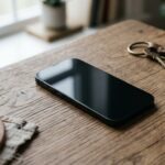 wyłączony smartfon na stole
